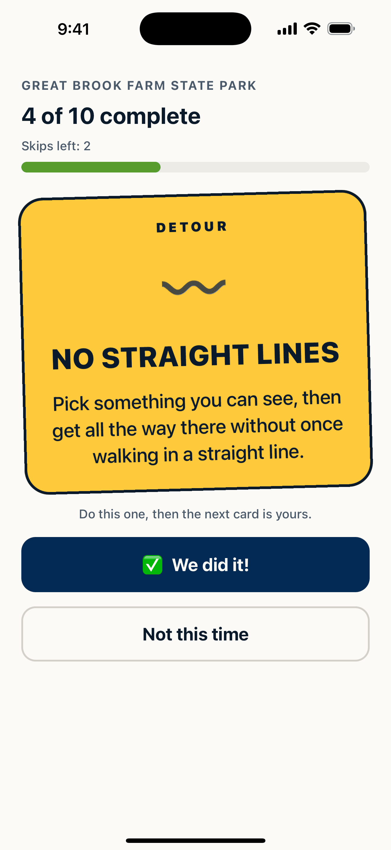 A Detour card
